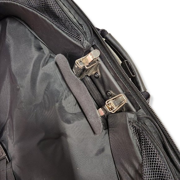 Briggs & Riley Baseline Deluxe Garment Bag Luggage Suitcase Black Leather Nylon - Picture 7 of 13